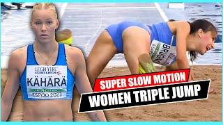 Super SlowMotion Women Triple Jump U23 European Championship 2023 - part 2