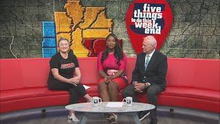 WKRG News 5 This Morning Red Couch Cami and Five Things to do this weekend