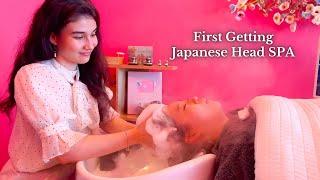 ASMR MY FRIENDS FIRST TIME TRYING A PROFESSIONAL JAPANESE HEAD SPA ft. @Emirichu