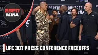 Faceoffs from the UFC 307 pre-fight press conference  ESPN MMA