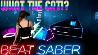Beat Saber  What The Cat? by Camellia Expert+ First Attempt  Mixed Reality