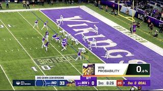 Win Probabilities of the Minnesota Vikings Largest Comeback in NFL history  Next Gen Stats