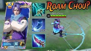 TRYING BEST BUILD AND ROTATION FOR CHOU ROAM  Mlbb Roam Chou New Meta?  Mlbb