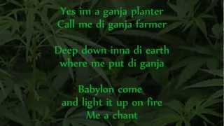 Marlon Asher - Ganja Farmer Ganja Farmer Riddim lyrics on screen