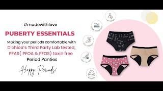 Dchica Period Panties for Teenagers - Lab Tested  Hygienic and Eco Friendly Period Panties