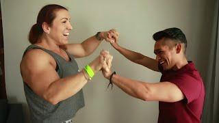 Biceps Muscle Girl Bodybuilder Christina Specos and Reed