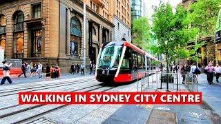 WALKING IN SYDNEY CITY CENTRE  George Street - The Main Street In Sydney Australia