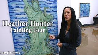 Former Adult Film Actress and Artist Heather Hunter Gives a Tour of Her Paintings.