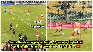 Galatasaray played against their U-19 team in the Turkish Cup Final after Fenerbahçe walked off 