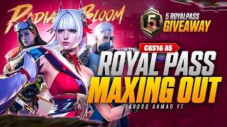 C6S16 A5 Royal Pass Maxing Out  5 RP Giveaway   PUBG MOBILE 