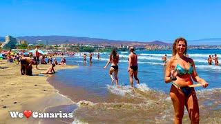 Gran Canaria Playa del Ingles Boardwalk + Beach  We️Canarias
