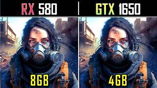 RX 580 8GB vs GTX 1650 GDDR6 - 15 New Games Tested in 2024