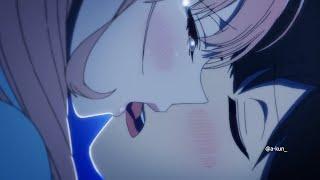 anime kissing with lots of tongue