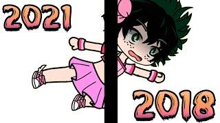 2021 Vs 2018 TRENDs   MEME  •Gacha Club• MHABNHA #Shorts