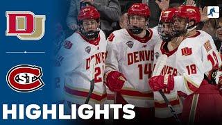 Denver vs St Cloud State  NCAA College Hockey  NCHC Frozen Faceoff  Highlights - March 22 2024