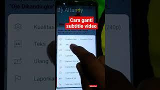 cara mengganti subtitle video YouTube 2022 #shorts #subtitle