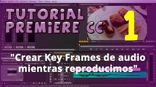 TUTORIAL ESPAÑOL PREMIERE CC Crear Key Frames de audio mientras reproducimos #1