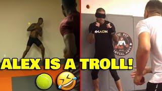 FUNNY Alex Pereira TROLLS Israel Adesanya for Tennis Ball training