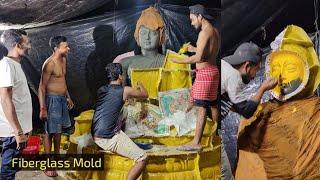 Buddha statues fiberglass mold makeing process