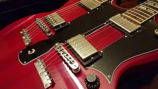 GIBSON CUSTOM SHOP EDS-1275 DOUBLE NECK 2009 GUITAR OWNED BY UK BAND PEACE VIDEO UP CLOSE REVIEW