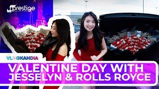 SPESIAL VALENTINE JESSELYN NAIK ROLLS ROYCE UNTUK BAGI-BAGI BUNGA JUMBO DI PIK