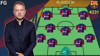 Xavi Replacement  Barcelona potential lineup under hansi flick 4231 formation 