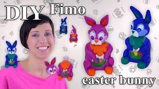 FIMO Osterhase Polymer Clay Easter Bunny - Tutorial HDDE EN-Sub