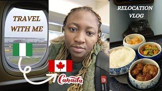 TRAVEL VLOG MOVING FROM NIGERIA TO CANADA AS A PERMANENT RESIDENT  FLYING KLM BUSINESS CLASS