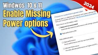 Enable the High-Performance Power Plan on Windows 1011 Step-by-Step 2024 Guide