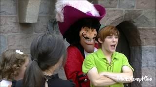 Peter Pan & Captain Hook Greet Guests in Disneyland