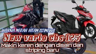 all new vario 125 cbs terbaru 2024 warna merah hitam istimewa