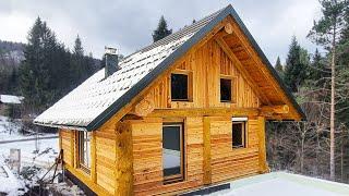 2 Craftsmen Build a Wooden House...Start to Finish in 59 sec #Short