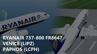 P3Dv5.1 PMDG Ryanair 737-800 - Venice to Paphos LIPZ-LCPH  VATSIM