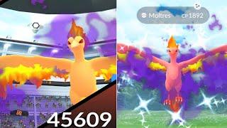  SHADOW SHINY Moltres raid started in pokemon go.