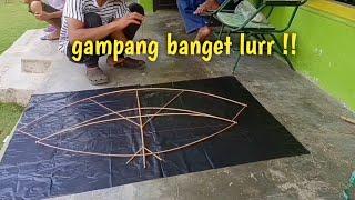 Cara membuat layangan Gapangan pegon khusus pemula  gampang banget