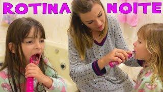 VLOG ROTINA DA NOITE JÉSSICA GODAR JÚLIO LAURINHA E HELENA