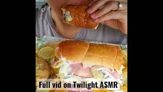 Subway Steak n cheese w extra mayo #eatingsounds #asmr #shorts