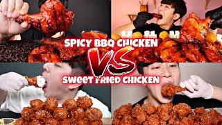 SPICY BBQ CHICKEN VS SWEET FRIED CHICKEN️