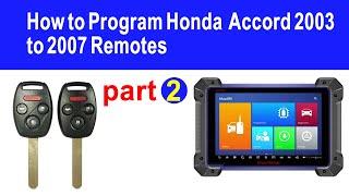 How To program 2003 To 2007 Honda Accord Transponder Remote Chip Key