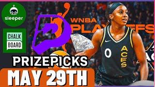 WNBA PRIZEPICKS  SLEEPER  PROP PICKS  WEDNESDAY  5292024  NBA BETTING  BET PROPS