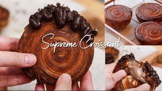 recipe vlog Recreating Supreme Croissant by La Fayette  New York Viral Circular Croissant