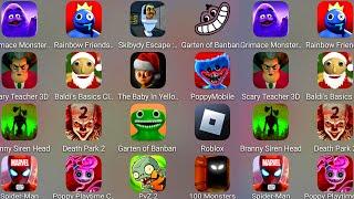 Grimace Monster Scary SurvivalSkibydy EscapeDeath ParkBranny SirenRainbow Friends 2Poppy Moblie