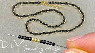 DIY Seed Bead Necklace Tutorial Easy Beads Jewelry Making