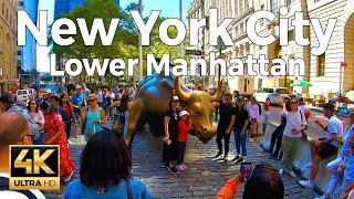 New York City Walking Tour Part 2 - Lower Manhattan 4k Ultra HD 60fps – With Captions