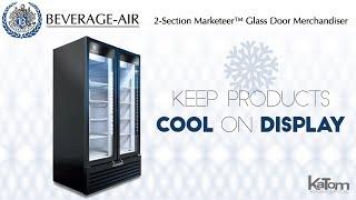 Beverage Air 2-Section Marketeer™ Glass Door Merchandiser