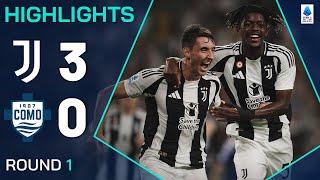 JUVENTUS-COMO 3-0  HIGHLIGHTS  Bianconeri off to a shimmering start  Serie A 202425