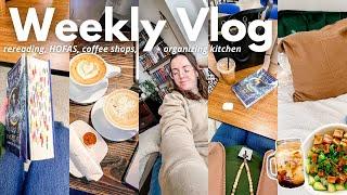 cozy reading week setting up a coffee bar + home decor  WEEKLY VLOG