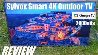 REVIEW Sylvox 4K Full Sun Outdoor TV Pool Pro Series - 2000 nits  Google TV