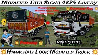 Modified Tata Signa 4825 Livery  Himachali Look Signa 4825  Bussid  Download Fast