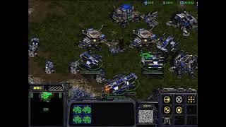 StarCraft Brood War - 1 Terran vs 6 Protoss  vs 6 computers  - Big Game Hunters